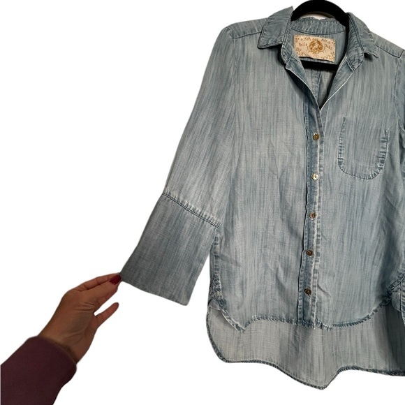 Bella Dahl Light Blue Tencel Button-Up Casual Shirt Sz S - Picture 7 of 14